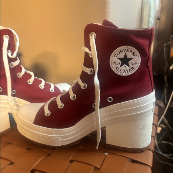 Converse Shoes - Converse Women's Burgundy High-Top Platform Sneakers